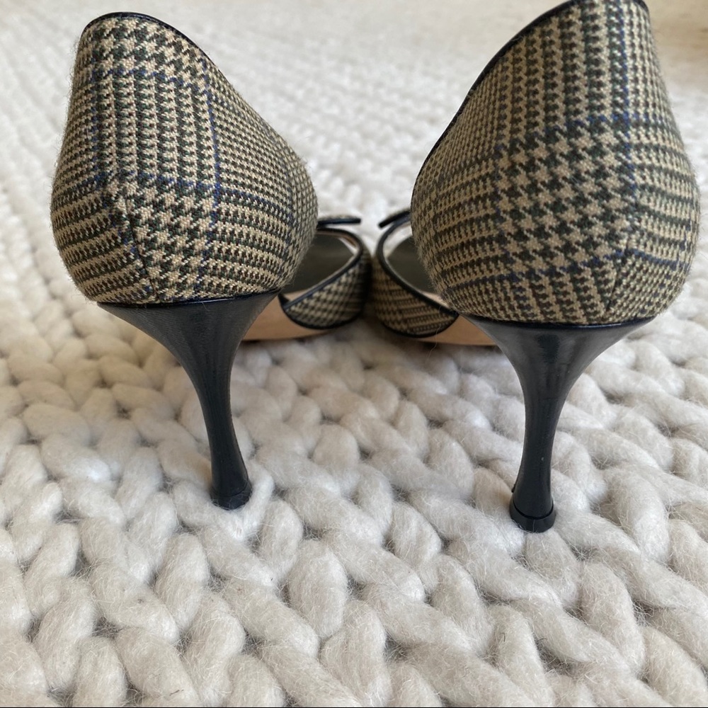 Manolo Blahnik Glen Plaid d’orsay pumps size 38 - Picture 5 of 7